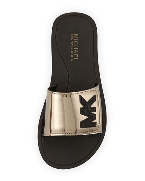 michael kors slides women|Michael Kors slip on sandals.